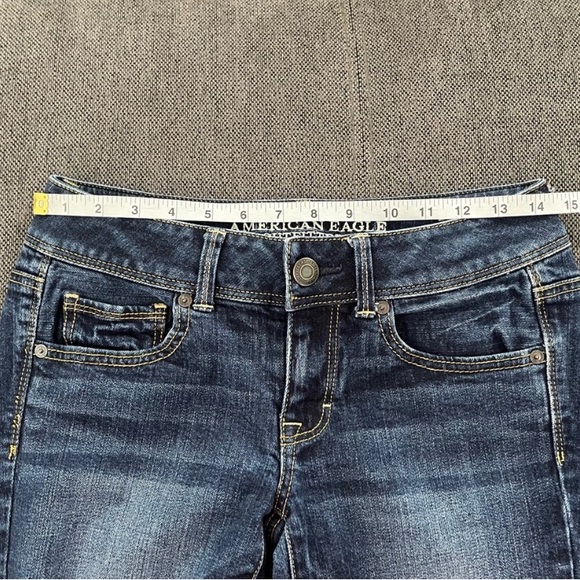 AMERICAN EAGLE Kick Boot Stretch Bootcut Jeans Blue - Picture 9 of 10